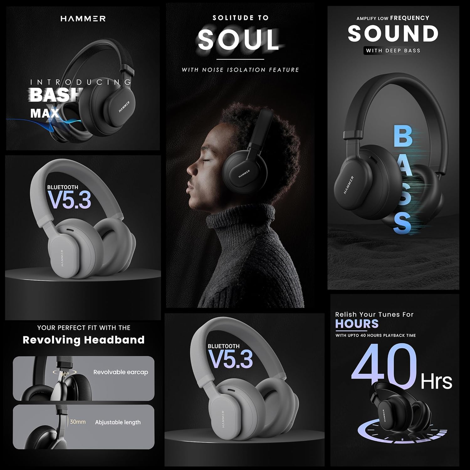 Ultra Wireless S50 Headphones S50 with Bluetooth
